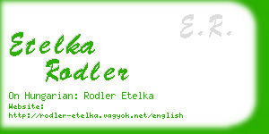 etelka rodler business card
